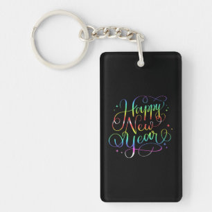 Llavero Feliz Año Nuevo cuenta regresiva de Fiestas de Año