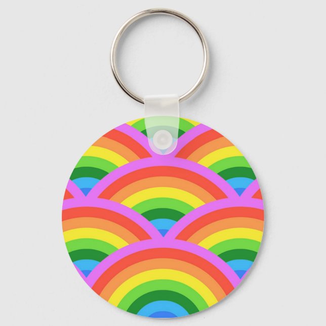 Llavero Feliz arcoiris (Anverso)