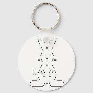 Llavero Feliz Avenida ASCII Bunny Art