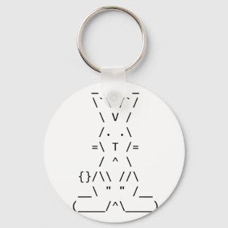 Llavero Feliz Avenida ASCII Bunny Art