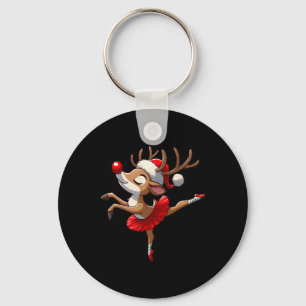 Llavero Feliz ballet navideño reno bailando ballet té