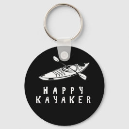 Llavero Feliz barco Kayaker paddle kayak