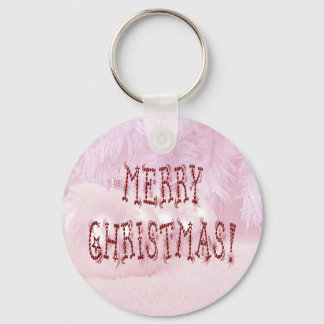 Llavero Feliz bauble de Navidad y tipografía de estrellas