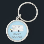 Llavero FELIZ CAMPER RV Motorhome Camping PERSONALIZADO<br><div class="desc">Personalizar esta linda cadena de claves con tu propio texto,  tu nombre o cualquier otra cosa que te guste. Prepárate para tu viaje por carretera con este diseño vintage de RV,  hecho a mano por mí para ti! Revisa mi tienda por muchos otros artículos que coincidan!</div>