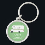 Llavero FELIZ CAMPER RV Motorhome Camping PERSONALIZADO<br><div class="desc">Personalizar esta linda cadena de claves con tu propio texto,  tu nombre o cualquier otra cosa que te guste. Prepárate para tu viaje por carretera con este diseño vintage de RV,  hecho a mano por mí para ti! Revisa mi tienda por muchos otros artículos que coincidan!</div>