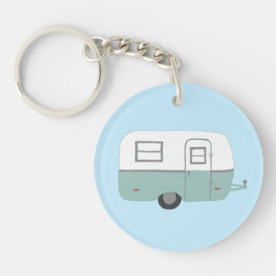 Llavero FELIZ CAMPER RV Trailer Camping PERSONALIZADO