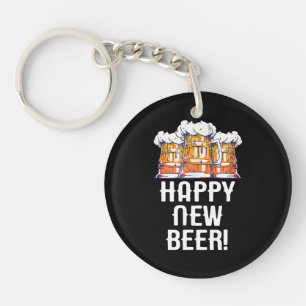 Llavero ¡FELIZ CERVEZA DE AÑO NUEVO! Fiesta de Nochevieja 