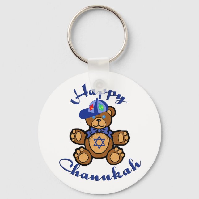 Llavero Feliz Chanukah Teddy Bear (Anverso)