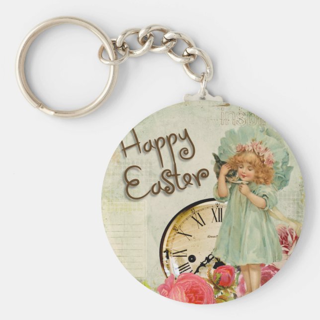 Llavero feliz chica de Pascua (Frente)