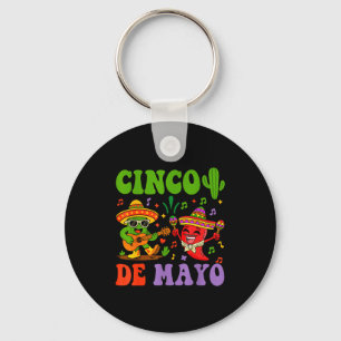 Llavero Feliz cinco de mayo mexicano cactus y pimienta