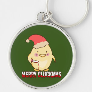 Llavero Feliz Cluckmas, Gallina Divertida de Navidad