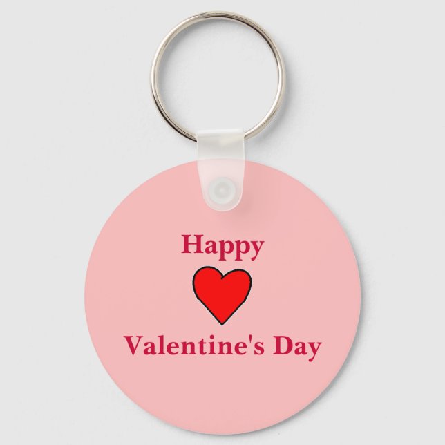 Llavero Feliz Corazón del Día de San Valentín (Anverso)