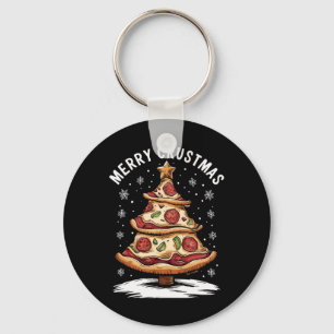 Llavero Feliz Crustmas Pizza Árbol de Navidad Navidad Navi