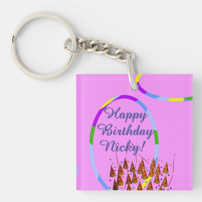 Llavero Feliz cumpleaños (Frente)