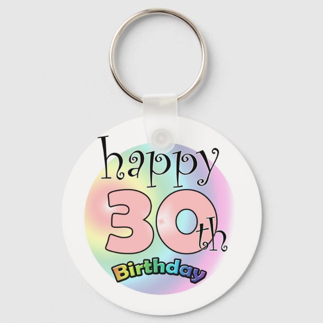 Llavero Feliz cumpleaños 30 (en gasa) (Anverso)