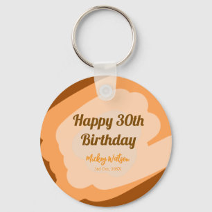 Llavero Feliz cumpleaños 30 rústico de madera Halloween ot