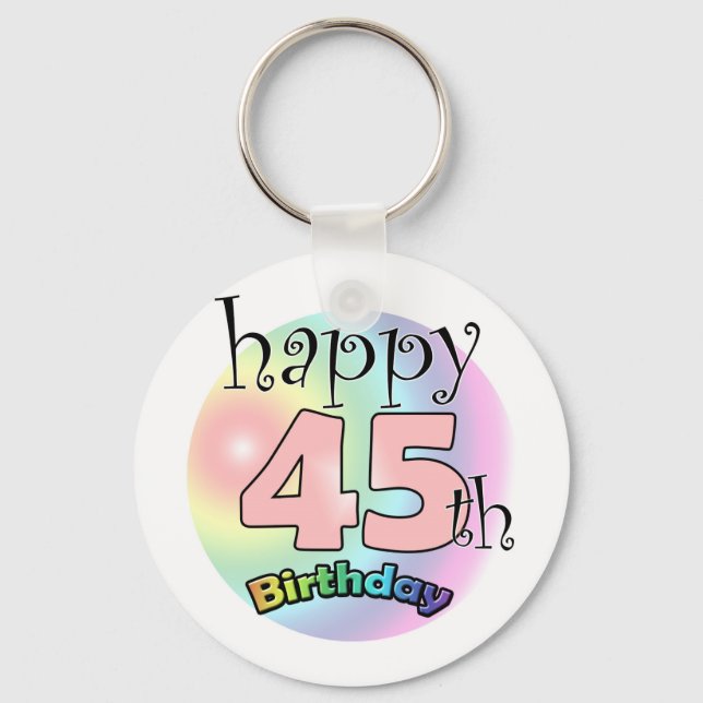 Llavero Feliz cumpleaños 45 (gasa) (Anverso)