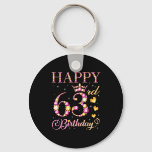 Llavero Feliz cumpleaños 63 63 años hombres mujeres cumple