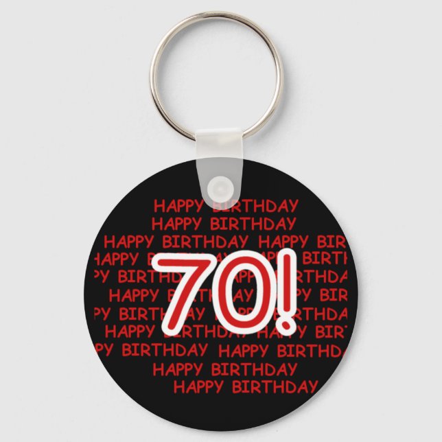 Llavero Feliz cumpleaños 70 (Anverso)