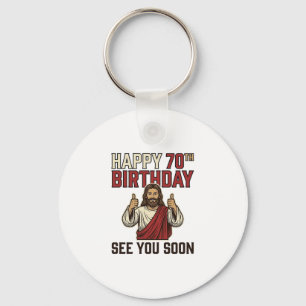 Llavero Feliz Cumpleaños 70 Nos vemos pronto Camiseta Vint