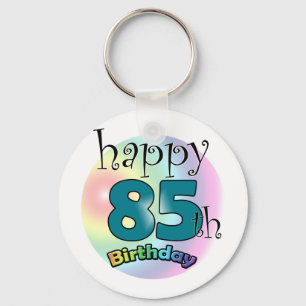 Llavero Feliz cumpleaños 85 (negro)