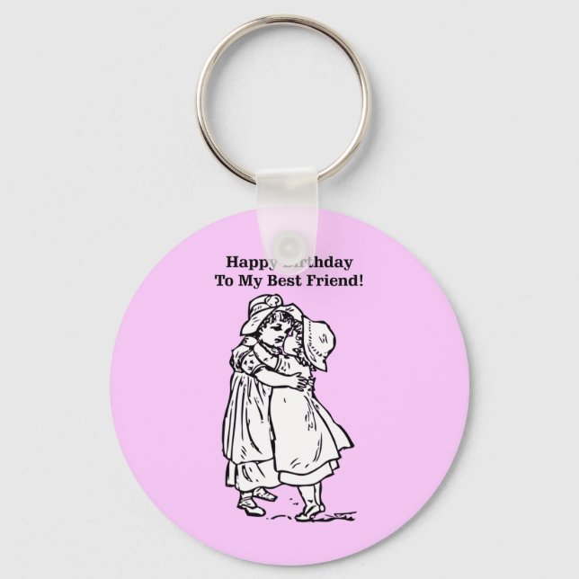 Llavero ¡Feliz cumpleaños a mi mejor amigo! (Anverso)