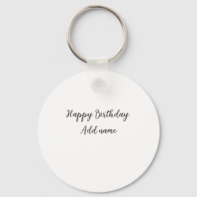 Llavero Feliz cumpleaños agregar el título simple (Anverso)