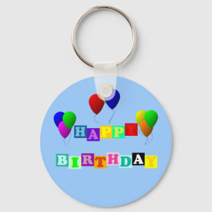 Llavero Feliz cumpleaños con globos de ShirleyTaylor