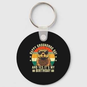 Llavero Feliz cumpleaños Día de la Marmota Cool Marmota Co