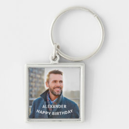 Llavero Feliz cumpleaños, foto personalizada