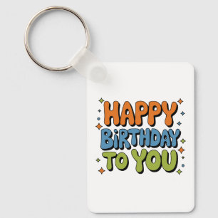 Llavero Feliz cumpleaños Groovy