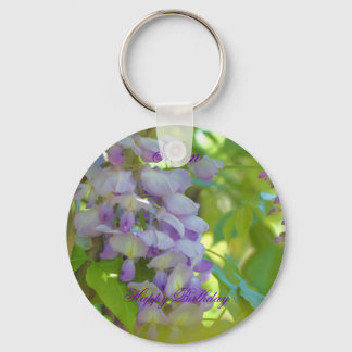 Llavero Feliz cumpleaños mamá Wisteria Flower Keychain