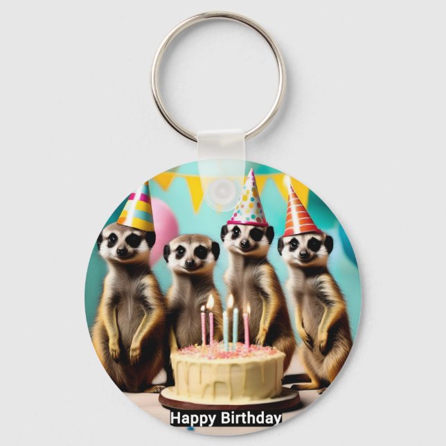Llavero Feliz cumpleaños Meerkat, (Anverso)