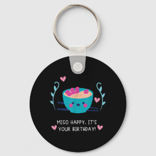 Llavero Feliz Cumpleaños Miso Comida Japonesa Frase Divert