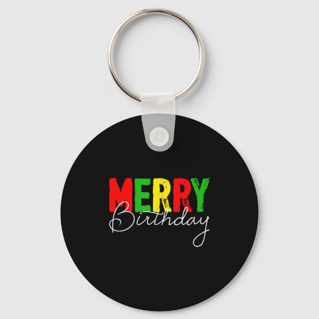 Llavero Feliz cumpleaños, nacido el día de Navidad  (Anverso)
