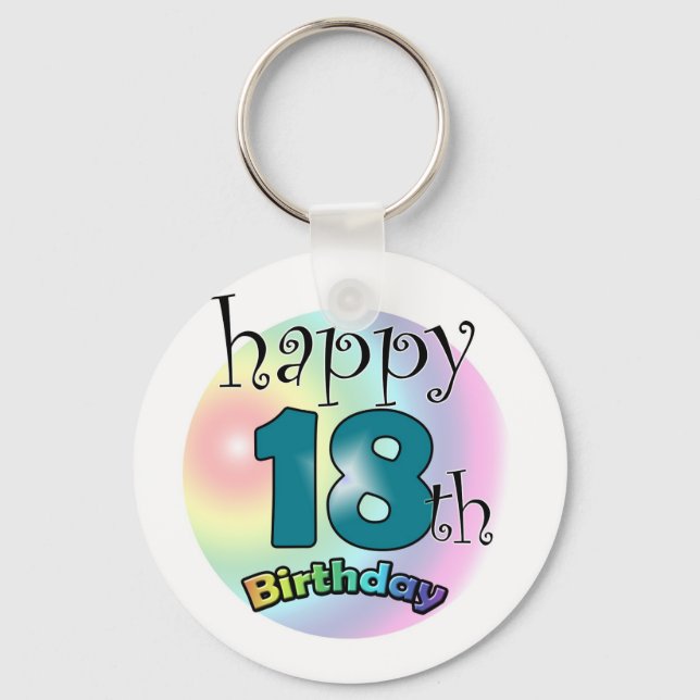 Llavero Feliz cumpleaños número 18 (Anverso)