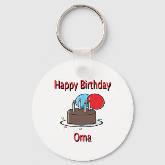 Llavero Feliz cumpleaños Oma Abuela alemana diseño de cump