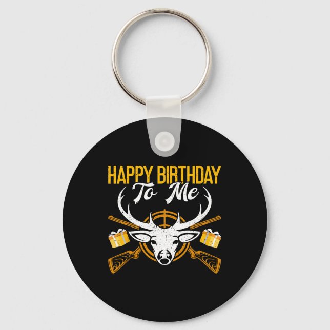 Llavero Feliz Cumpleaños Para Mí Graciosa Caza De Cumpleañ (Anverso)