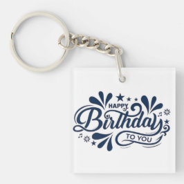 Llavero Feliz Cumpleaños Para Usted-
