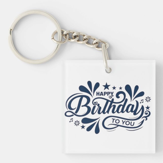 Llavero Feliz Cumpleaños Para Usted- (Frente)