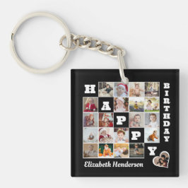 Llavero Feliz cumpleaños Personalizado 21 regalo de Collag