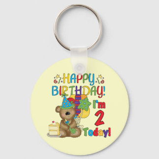 Llavero Feliz cumpleaños Teddy Bear segundo cumpleaños