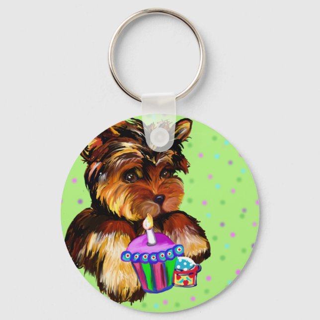 LLAVERO FELIZ CUMPLEAÑOS YORKIE POO (Anverso)