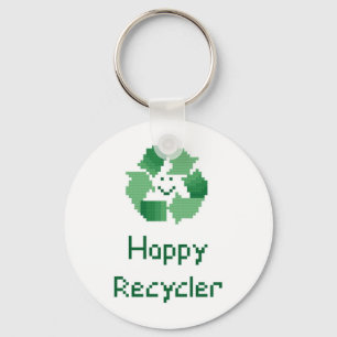 Llavero feliz del reciclador