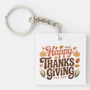 Llavero Feliz Día de Acción de Gracias