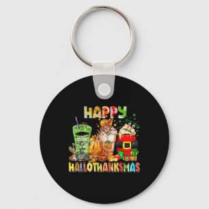 Llavero Feliz Día de Acción de Gracias de Hallothanksmas
