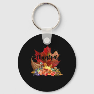 Llavero Feliz Día de Acción de Gracias Otoño Cae Maple Lea