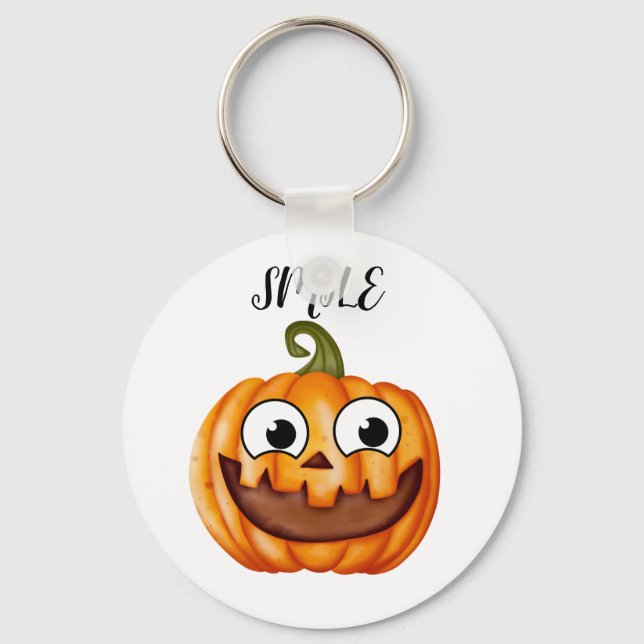 Llavero Feliz día de acción de gracias por la calabaza (Anverso)