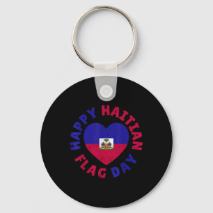 Llavero Feliz Día de la Bandera Haitiana Camiseta Fría de