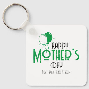 Llavero Feliz Día de la Madre con Globos Verdes